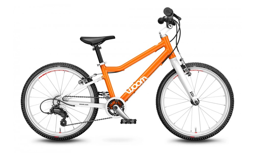 Rower dziecięcy Woom 4 20" 2024 - pomarańczowo-biały