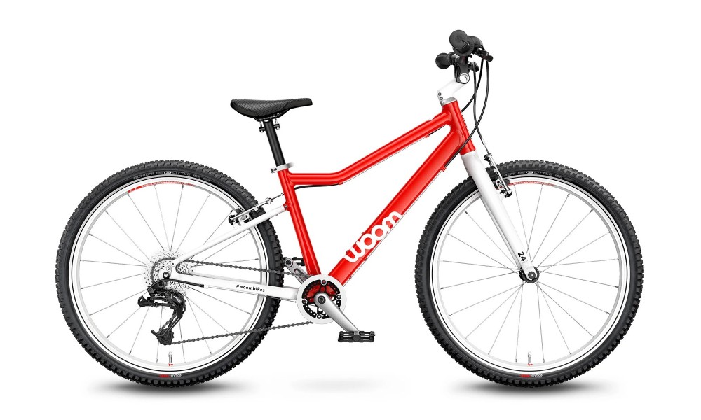 Rower młodzieżowy Woom 5 24" 2024 - czerwono-biały