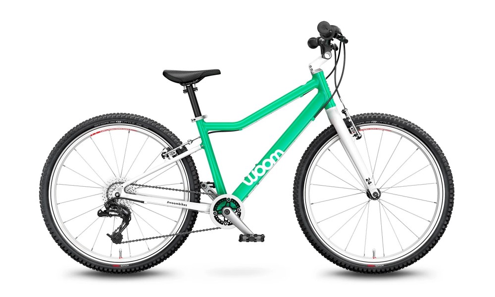 Rower młodzieżowy Woom 5 24" 2024 - miętowy-biały