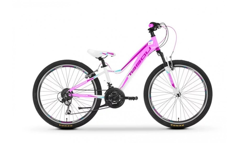 Rower młodzieżowy Tabou Topshe 24 1.0 2024 - różowy-biały