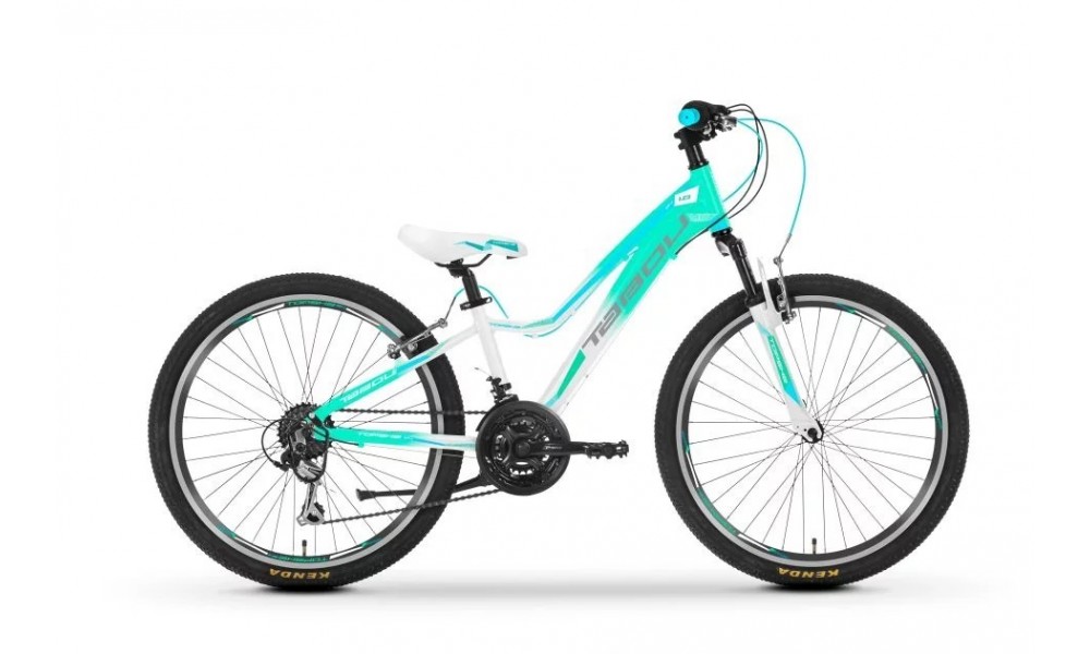 Rower młodzieżowy Tabou Topshe 24 1.0 2024 - miętowy-biały