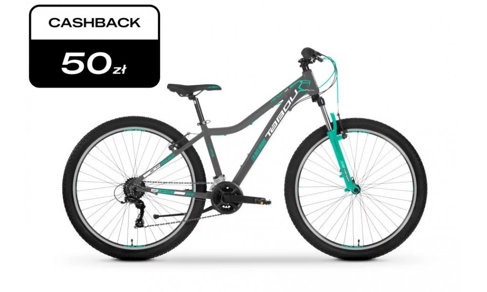 Rower młodzieżowy Tabou Venom 1.0 W 27,5 - szaro-miętowy