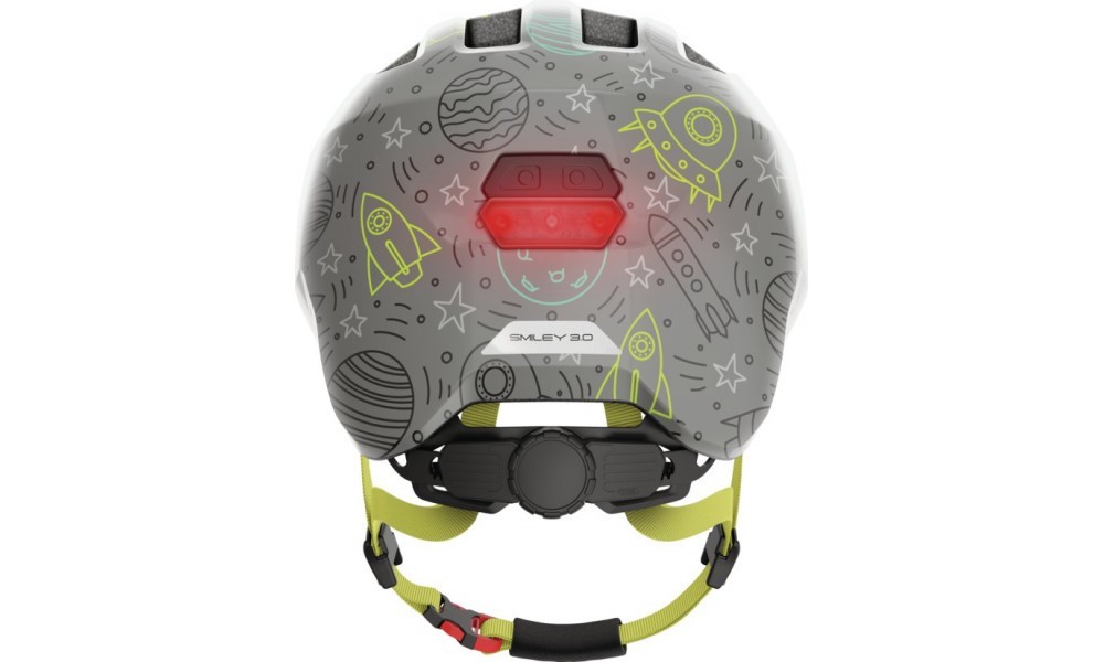 Kask rowerowy Abus Smiley 3.0 LED - szary
