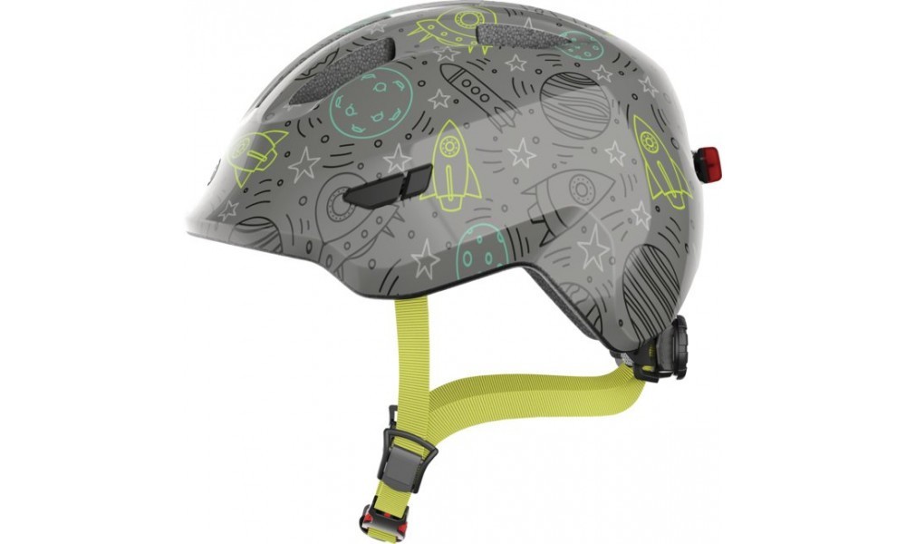 Kask rowerowy Abus Smiley 3.0 LED - szary