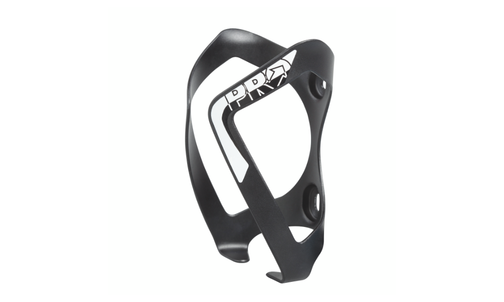 Koszyk bidonu PRO Alu - czarno-biały