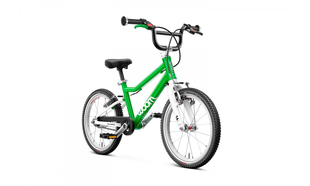 Rower dziecięcy Woom 3 AUTOMAGIC 16" 2024 - zielono-biały