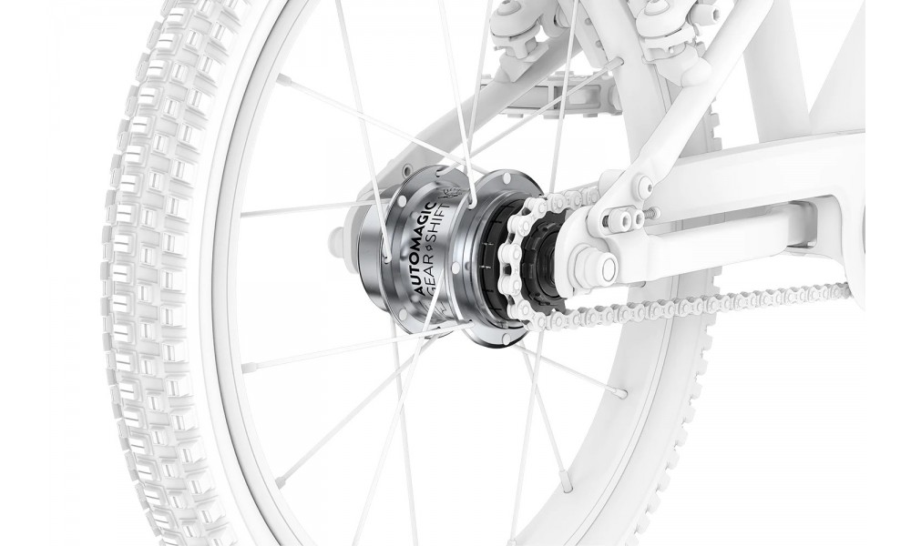 Rower dziecięcy Woom 3 AUTOMAGIC 16" 2024 - żółto-biały