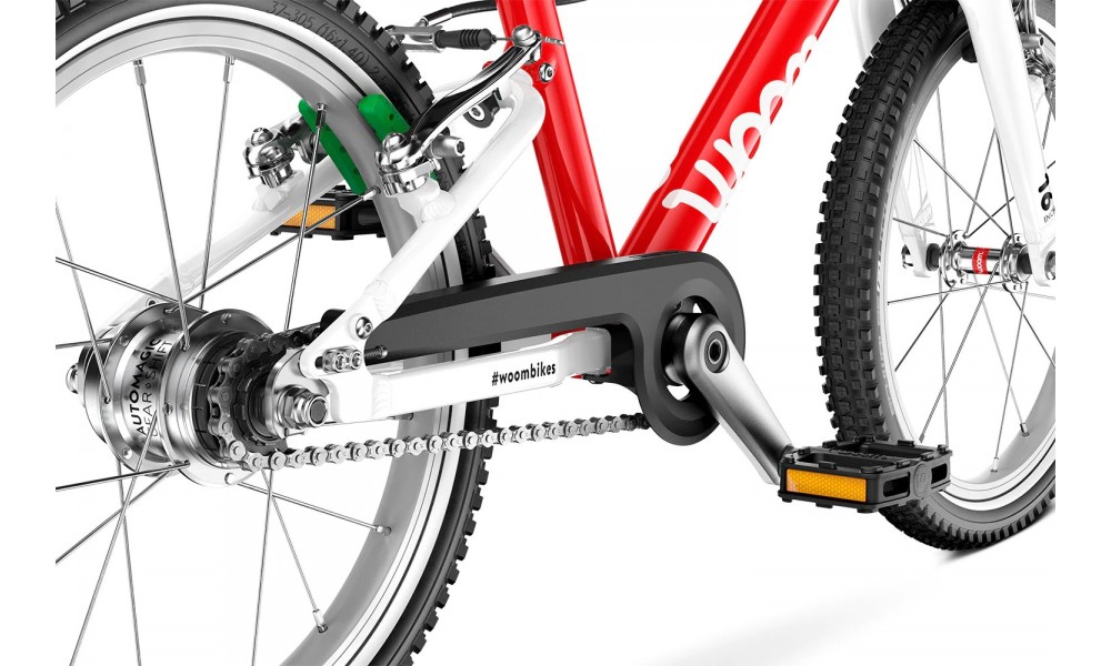 Rower dziecięcy Woom 3 AUTOMAGIC 16" 2024 - czerwony-biały