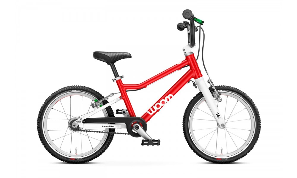 Rower dziecięcy Woom 3 AUTOMAGIC 16" 2024 - czerwony-biały