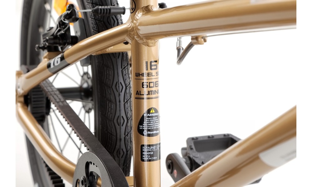 Rower dziecięcy Royal Baby BELT Super Lite 16" 2024 - złoty