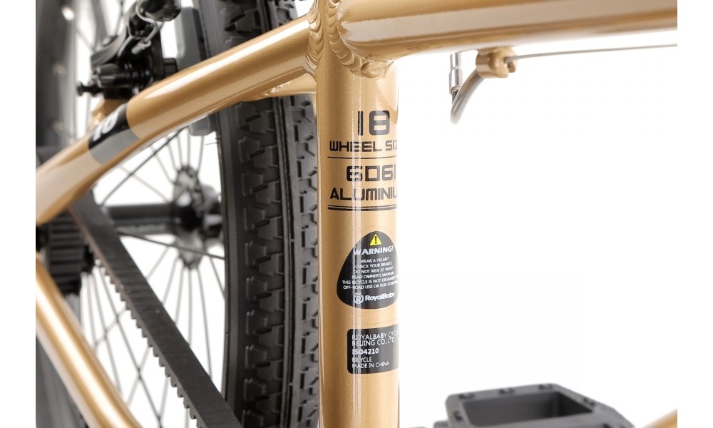 Rower dziecięcy Royal Baby BELT Super Lite 18" 2024 - złoty