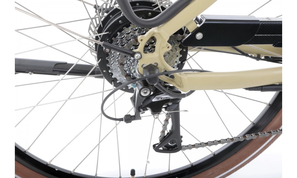 Rower trekkingowy elektryczny Ecobike X-City - cappuccino