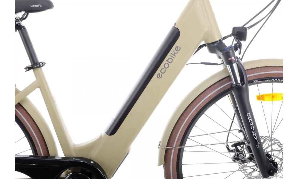 Rower trekkingowy elektryczny Ecobike X-City - cappuccino