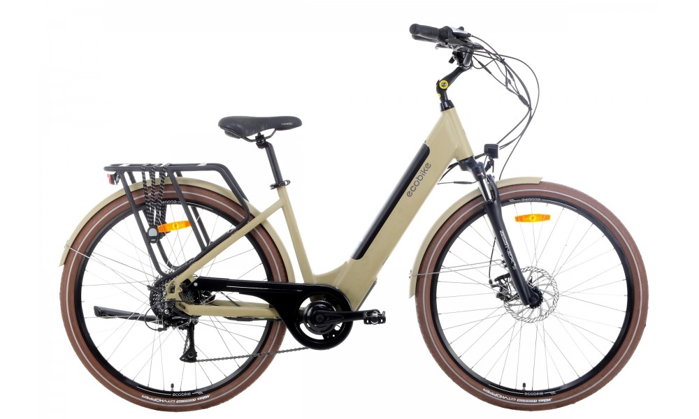 Rower trekkingowy elektryczny Ecobike X-City - cappuccino