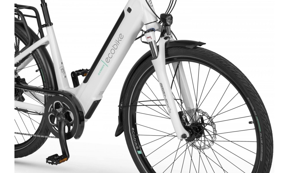 Rower trekkingowy elektryczny Ecobike X-Cross - biały