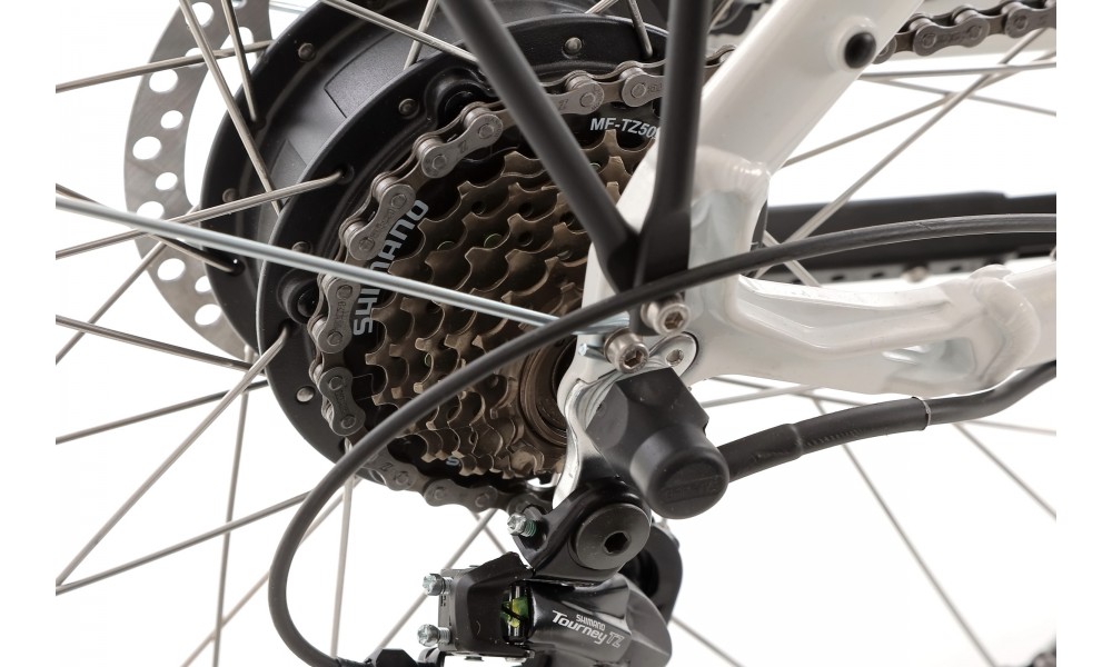 Rower elektryczny miejski ROMET WAVE 1.0 2024 - biało-czarny