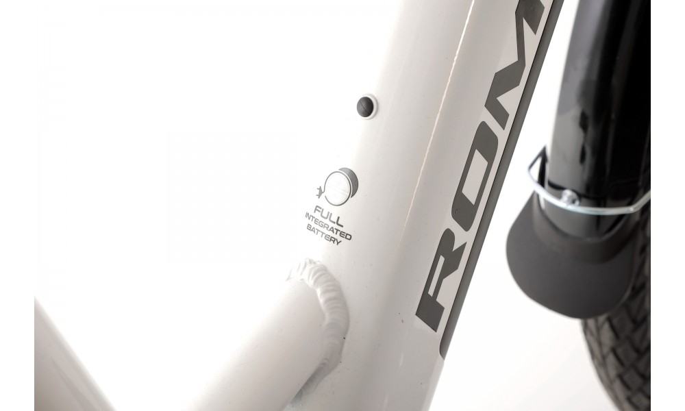 Rower elektryczny miejski ROMET WAVE 1.0 2024 - biało-czarny