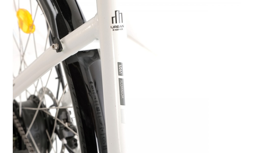 Rower elektryczny miejski ROMET WAVE 1.0 2024 - biało-czarny