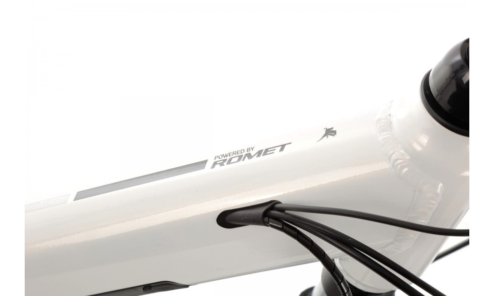 Rower elektryczny miejski ROMET WAVE 3.0 2024 - biało-czarny