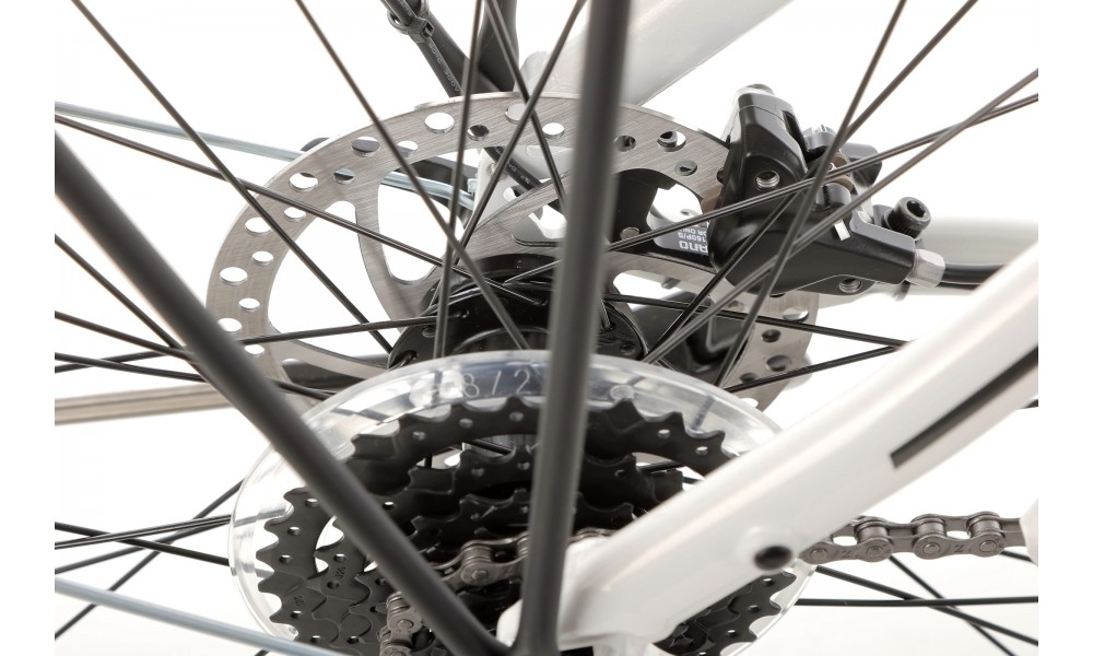 Rower elektryczny miejski ROMET WAVE 3.0 2024 - biało-czarny