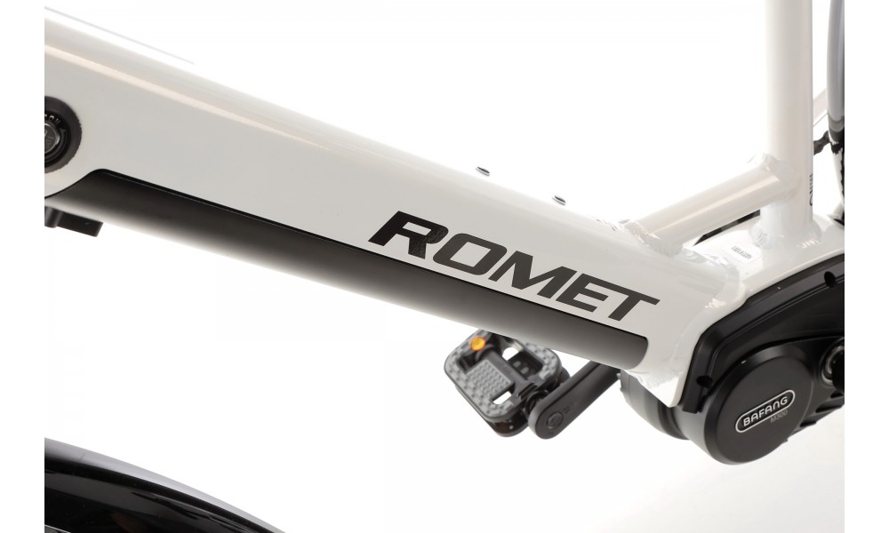 Rower elektryczny miejski ROMET WAVE 3.0 2024 - biało-czarny