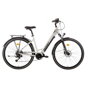 Rower elektryczny miejski ROMET WAVE 3.0 2024 - biało-czarny 1