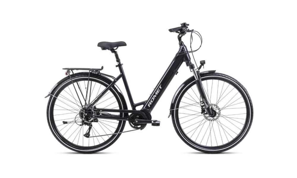 Rower elektryczny miejski ROMET WAVE 3.0 2024 - grafitowy-srebrny