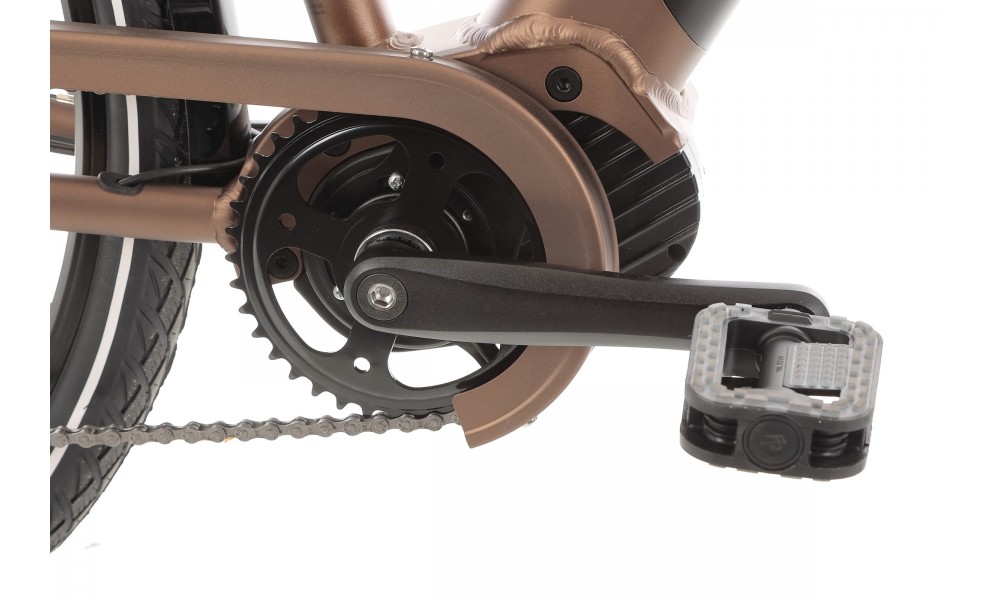 Rower elektryczny miejski ROMET WAVE 3.0 2024 - brązowy-czarny