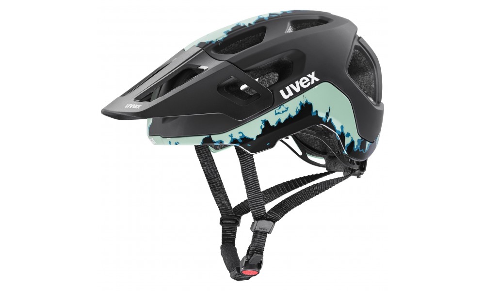 Kask rowerowy Uvex React - czarno-zielony