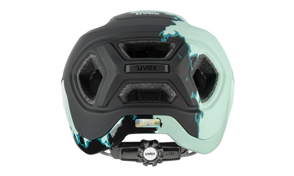 Kask rowerowy Uvex React - czarno-zielony