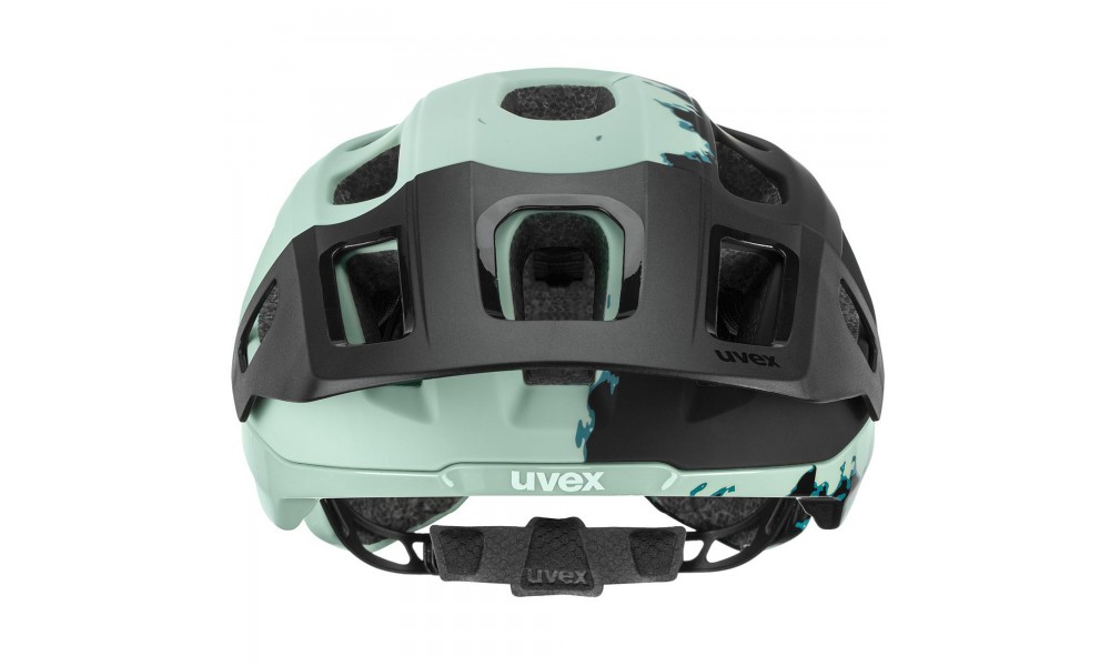 Kask rowerowy Uvex React - czarno-zielony