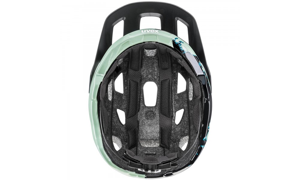 Kask rowerowy Uvex React - czarno-zielony