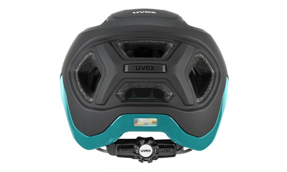 Kask rowerowy Uvex React - czarno-turkusowy