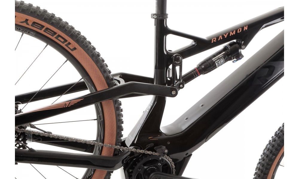 Rower górski elektryczny R-Raymon AirRay 12.0  - czarno-brązowy