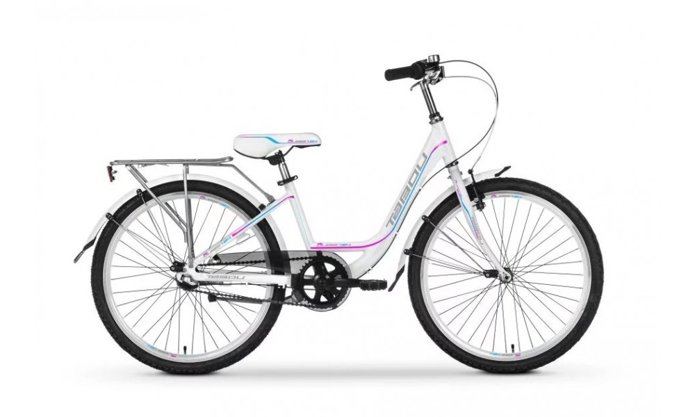 Rower miejski Tabou Queen 24 3SPD Nexus 2024 - biało-różowy