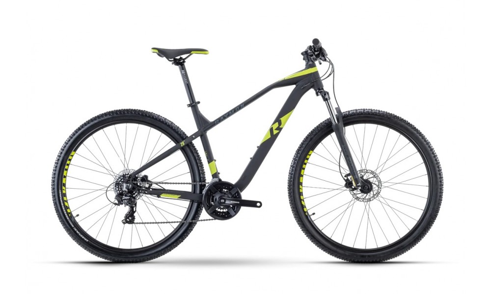 Rower górski R Raymon HardRay Nine 2.0 - czarno-limonkowy