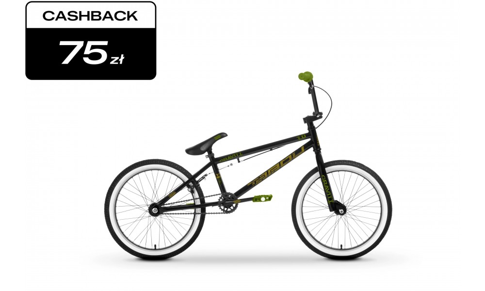 Rower dziecięcy Tabou BMX Gravity 3.0 2024 - czarny-zielony
