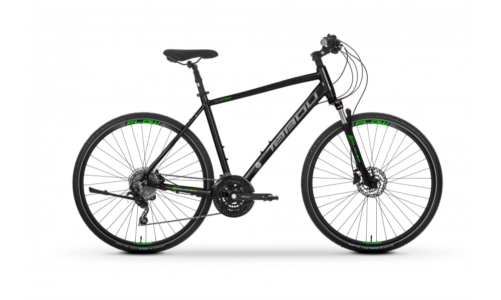 Rower crossowy Tabou Flow 5.0 2024 - czarno-limonkowy