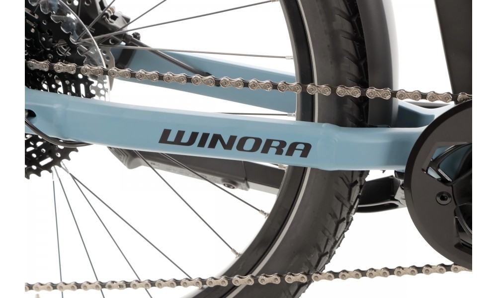 Rower trekkingowy elektryczny Winora Yakun X10 High 2024 - niebieski