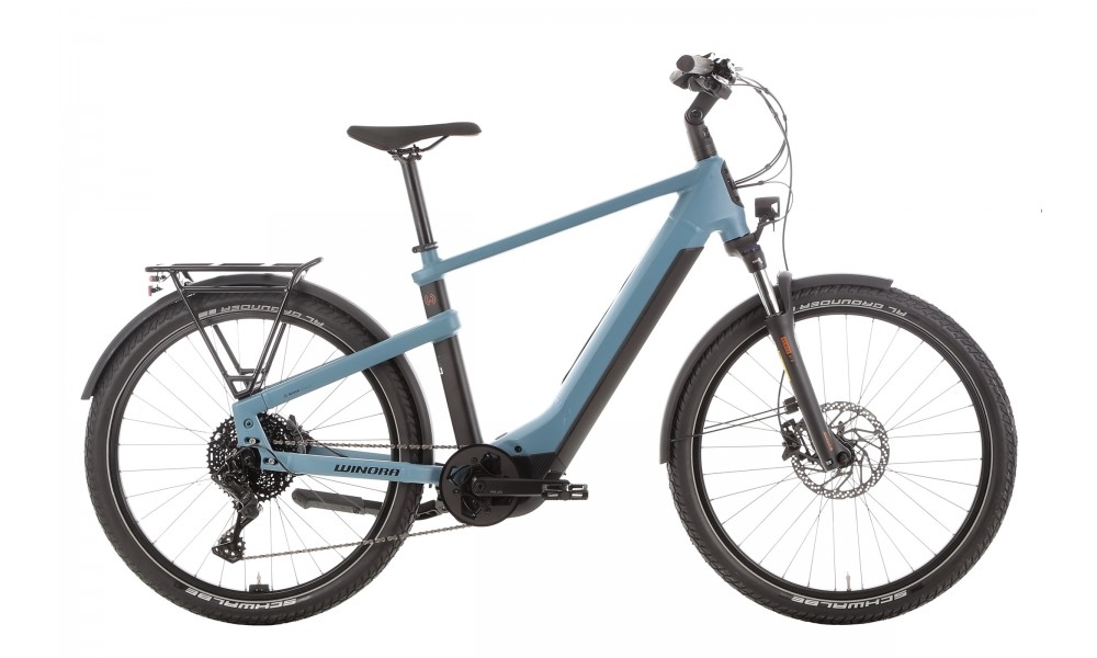 Rower trekkingowy elektryczny Winora Yakun X10 High 2024 - niebieski