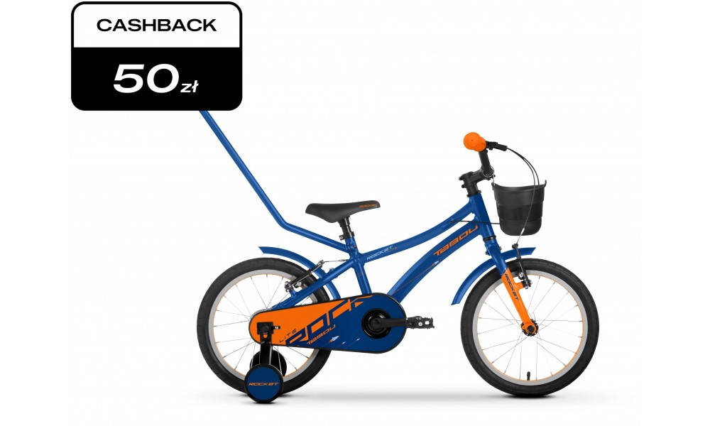 Rower dziecięcy Tabou Rocket LITE 16 2025 - niebiesko-pomarańczowy