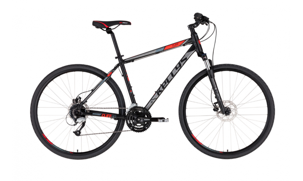 Rower crossowy Kellys Cliff 90 2024 - czarno-czerwony