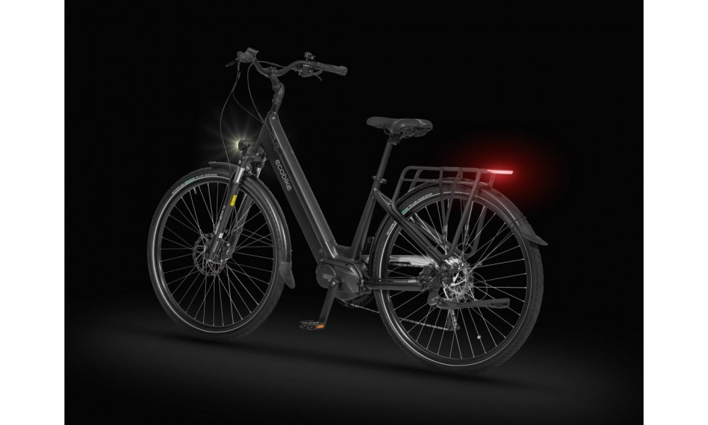 Rower trekkingowy elektryczny Ecobike LX100 Black - czarny