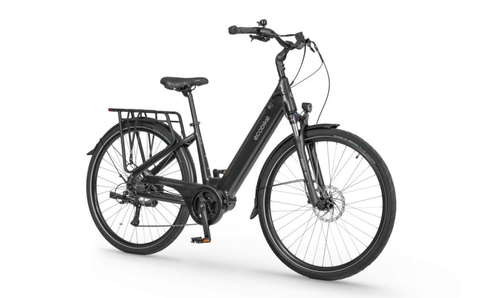 Rower trekkingowy elektryczny Ecobike LX100 Black - czarny