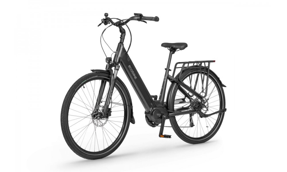 Rower trekkingowy elektryczny Ecobike LX100 Black - czarny