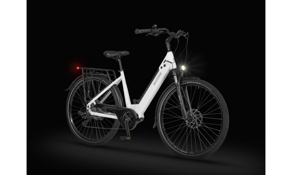 Rower trekkingowy elektryczny Ecobike LX100 White - biały
