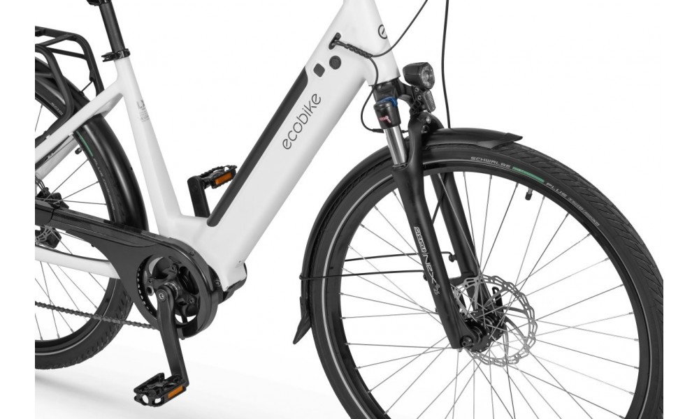 Rower trekkingowy elektryczny Ecobike LX100 White - biały