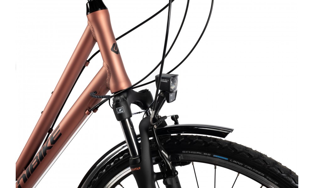 Rower trekingowy Unibike Vision Lady 2025 - koralowy