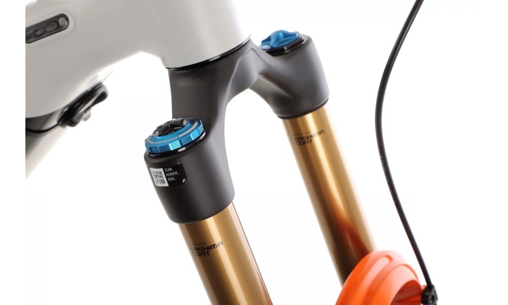 Rower górski elektryczny R-Raymon Trailray 180 Ultra - biało-pomarańczowy