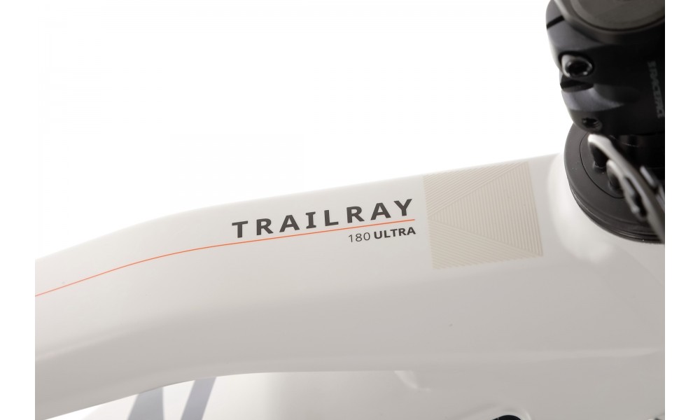 Rower górski elektryczny R-Raymon Trailray 180 Ultra - biało-pomarańczowy